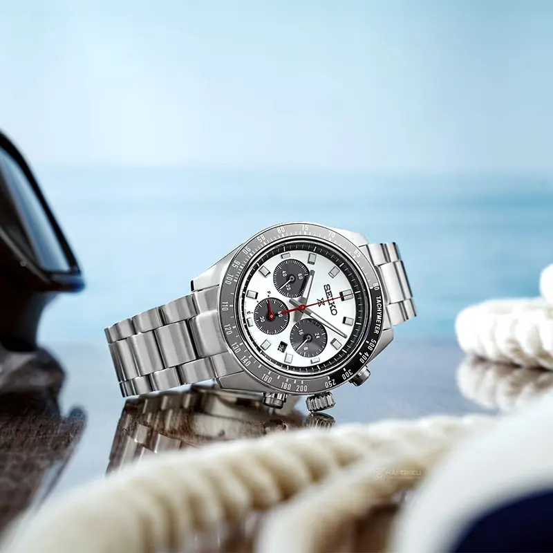 Seiko Prospex Speedtimer Solar SIlver Dial Men's Watch- SSC911P1